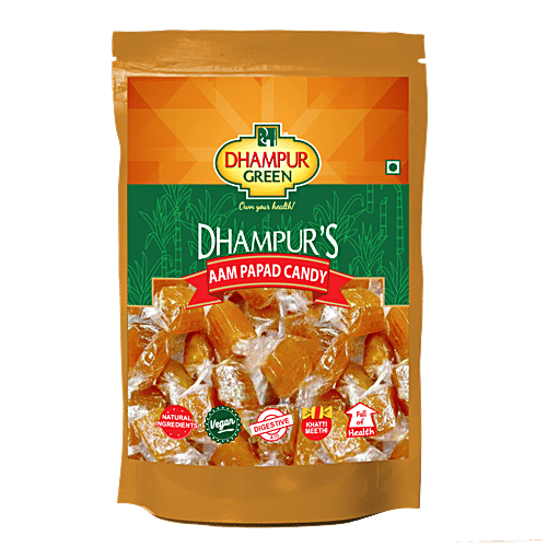Dhampur Green Aam Papad Candy, 100 g Pouch 