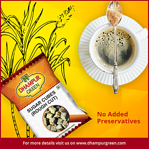 Dhampur Green Cut Cubes - Rough Cut, 350 g Pouch 