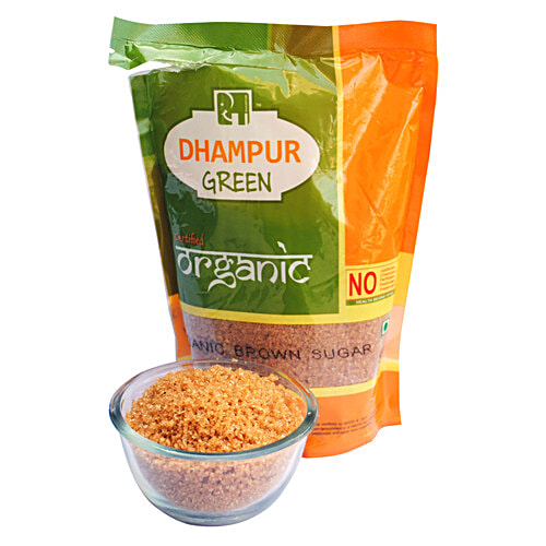 Dhampur Green Organic Brown Sugar/Sakkare, 500 g Pouch 