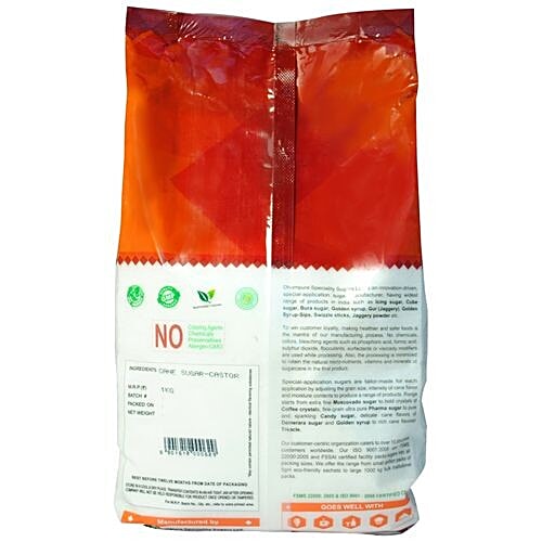 Dhampur Green Castor Sugar, 1 kg Pouch 