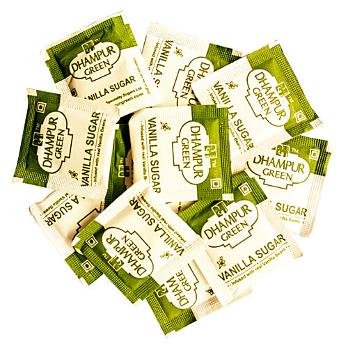 Dhampur Green Vanilla Sugar Sachet, 500 g Pouch 