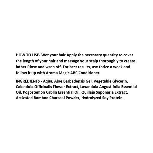 Aroma Magic abc Series Activated Bamboo Charcoal Shampoo - Normal to Oily Hair, 200 ml Detox & Cleanse