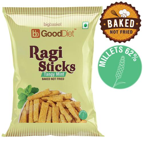 GoodDiet Ragi Sticks - Tangy Mint, 30 g  