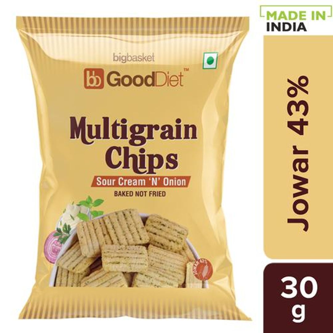 GoodDiet Multigrain Chips - Sour Cream 'N' Onion, 30 g 