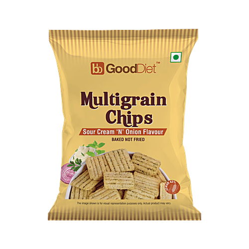 bb Gooddiet Multigrain Chips - Sour Cream 'N' Onion, 30 g  Baked Not Fried