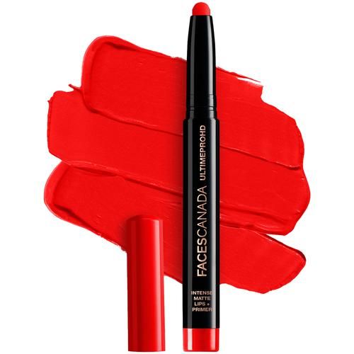 FACES CANADA Ultime Pro HD Intense Matte Lips + Primer - Long-Lasting, Lightweight, 1.4 g 16 Tempting 