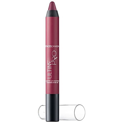 Faces Ultime Pro Matte Lip Crayon With Free Sharpener, 2.8 g Evening Star 40 