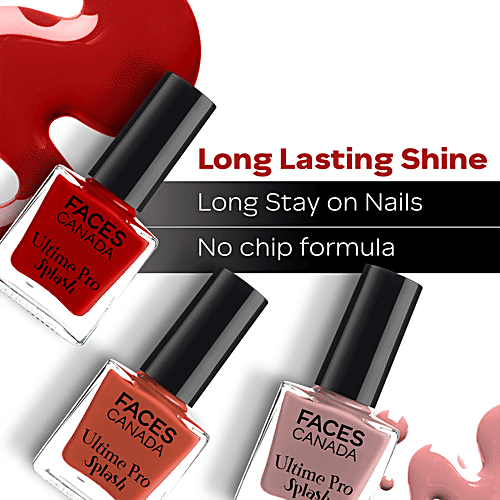 Faces Canada Splash Nail Enamel - Quick-Drying, Long-Lasting, 8 ml Ginger 37 Chip Defying Formula
