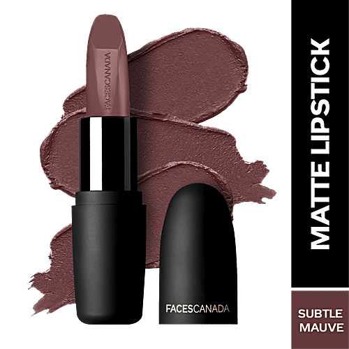 Faces Canada Weightless Matte Finish Lipstick - Highly Pigmented, 4 g Subtle Mauve 10