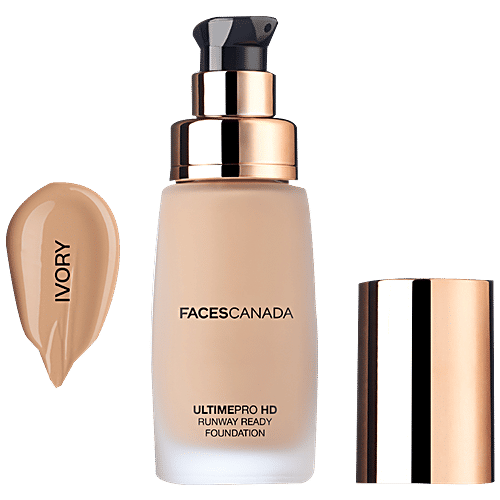 Faces Canada Ultime Pro HD Runway Ready Foundation - Natural Dewy Finish, 30 ml Ivory 01 