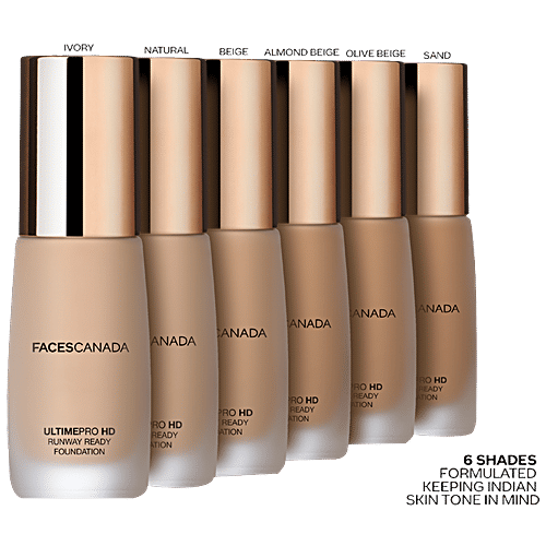 Faces Canada Ultime Pro HD Runway Ready Foundation - Natural Dewy Finish, 30 ml Ivory 01 