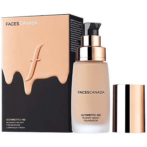 Faces Canada Ultime Pro HD Runway Ready Foundation - Natural Dewy Finish, 30 ml Ivory 01 