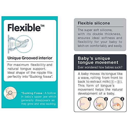 Pigeon Baby Glass Feeding Bottle - With Added Nipple, Red, S Size, 120 ml  