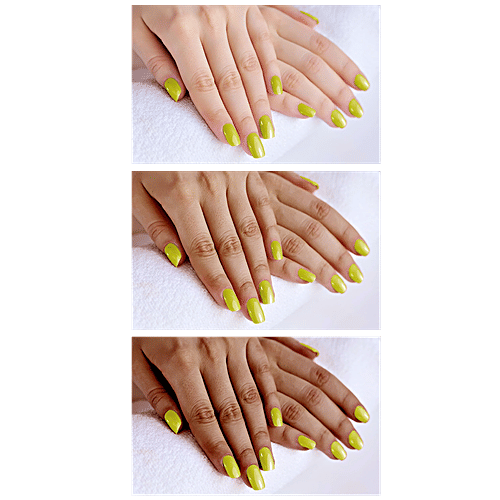 Lakme 9 to 5 Primer + Gloss Nail Color, 6 ml Lime Treat 