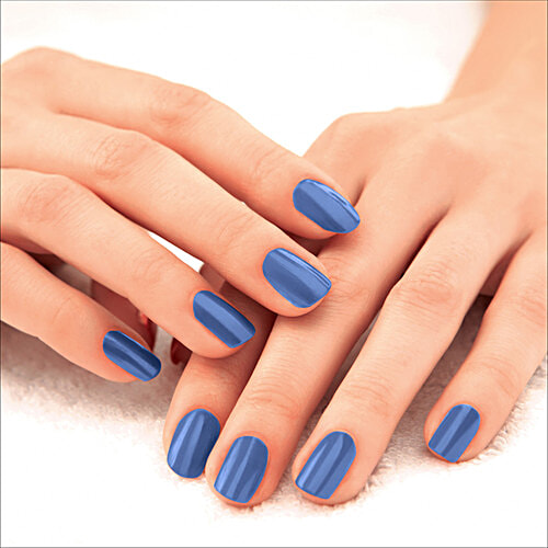 Lakme 9 to 5 Primer + Gloss Nail Color, 6 ml Indigo Ink 
