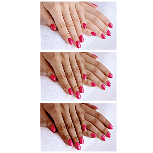 Lakme 9 to 5 Primer + Gloss Nail Color, 6 ml Magenta Mix 