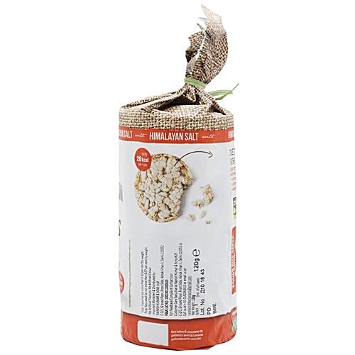 Riceup Brown Rice Cakes - Himalayan Salt, Vegan, 120 g Vegan, Gluten Free