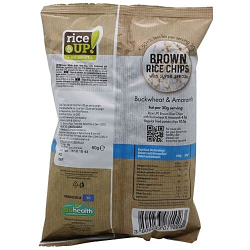 Buy Riceup Brown Rice Chips Super Seeds Buckwheat & Amaranth, Vegan