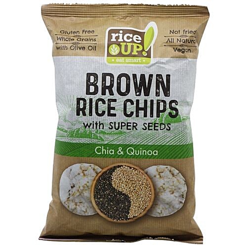 Buy Riceup Brown Rice Chips Chia & Quinoa, Vegan Online at Best Price
