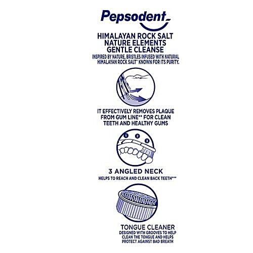 Pepsodent Gentle Cleanse Tooth Brush With Himalayan Rock Salt - Soft, 1 pc  