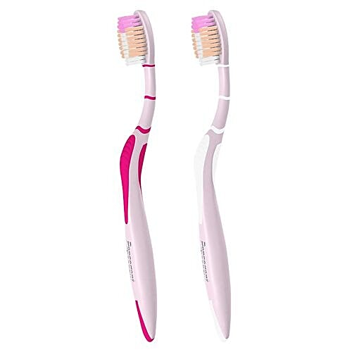 Pepsodent Gentle Cleanse Tooth Brush With Himalayan Rock Salt - Soft, 2 pcs  