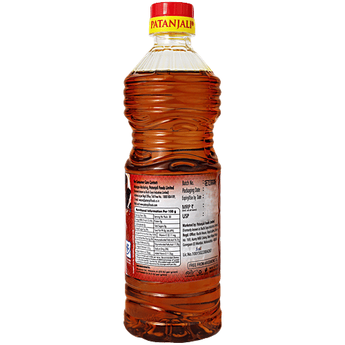 Patanjali Fortified Mustard Oil, 500 ml Bottle Fortified with Vitamins A & D