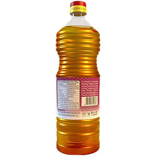 Patanjali Virgin Sesame Gingelly/Til Oil, 1 L Bottle 