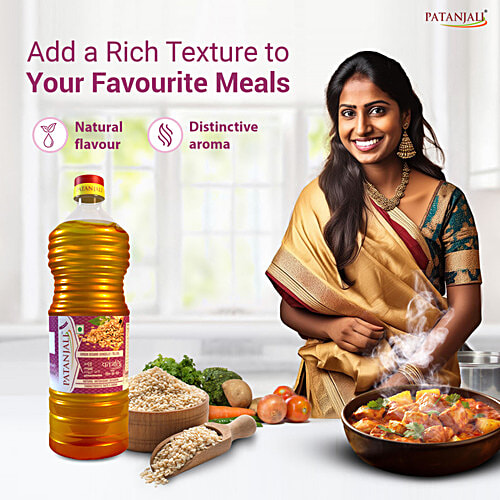 Patanjali Virgin Sesame Gingelly/Til Oil, 1 L Bottle 