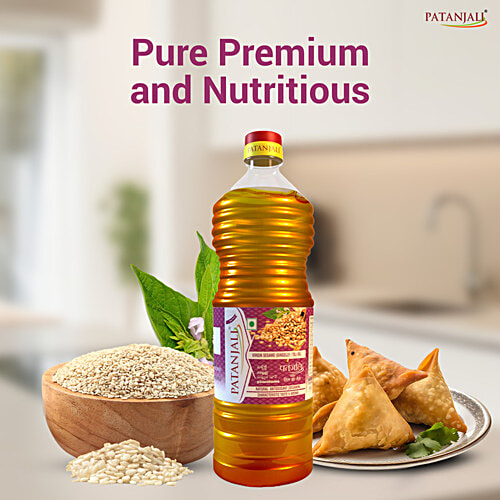 Patanjali Virgin Sesame Gingelly/Til Oil, 1 L Bottle 