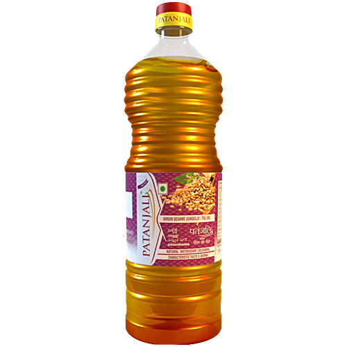 Patanjali Virgin Sesame Gingelly/Til Oil, 1 L Bottle 