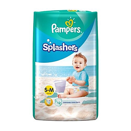Pampers  Splashers Medium - 12 Disposable Swim Diaper Pants, 12 pcs  