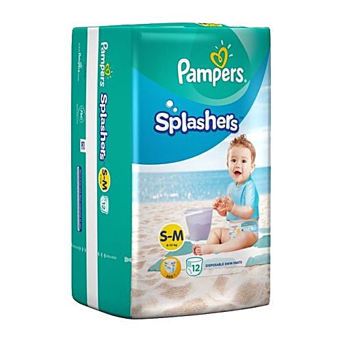 Buy Pampers Splashers Disposable Swim Diaper Pants SM, 612 kg, Dual LeakGuard Barriers, 360