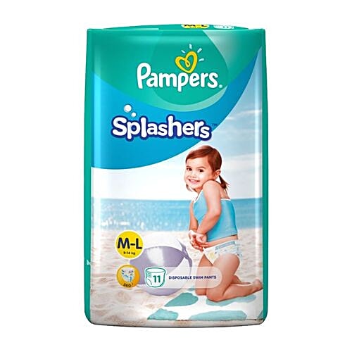 Pampers  Splashers Large - 11 Disposable Swim Diaper Pants, 11 pcs  