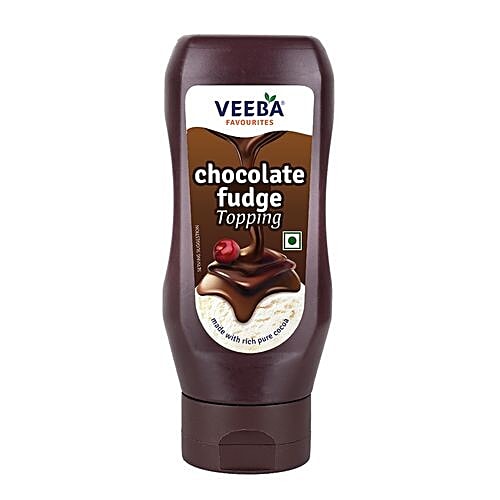 Veeba Chocolate Fudge Topping, 380 g Pet Jar 