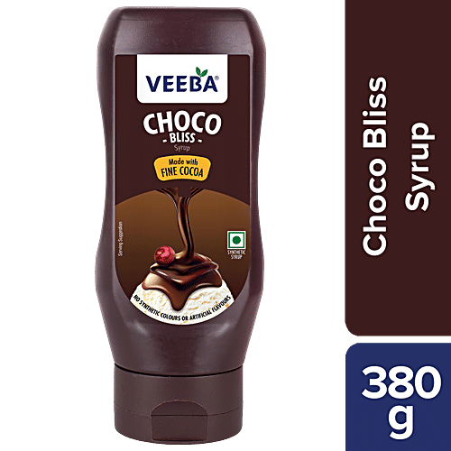 Veeba Choco Bliss Syrup - No Synthetic Colours & Artificial Flavours, 380 g  