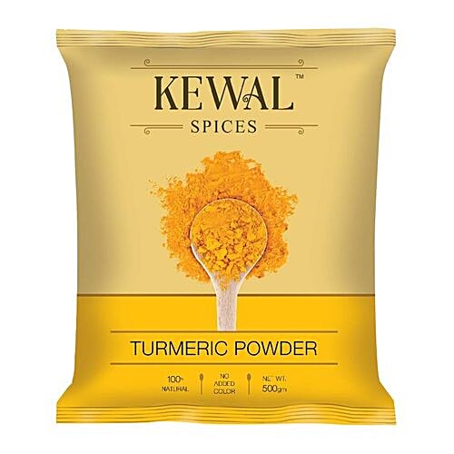 Kewal Turmeric Powder/Haldi, 500 g Pouch Natural & No Added Colour