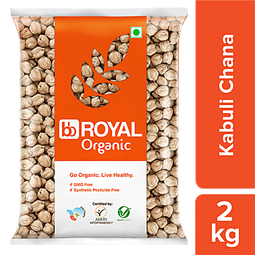 bb Royal Organic Kabuli Chana/Kabuli Kadale, 2 kg  