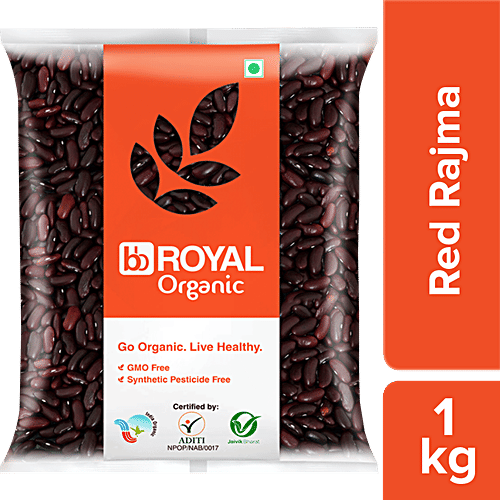 bb Royal Organic Red Rajma/Capparadavare, 1 kg  