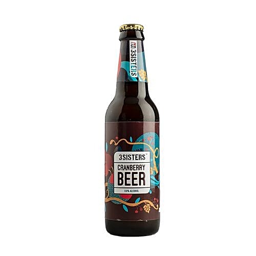 3Sisters Non Alcoholic Beer - Cranberry, 330 ml Bottle 