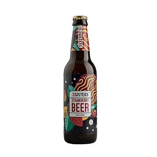 3Sisters Non Alcoholic Beer - Strawberry, 330 ml Bottle 