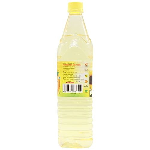 Pavizham Sunflower Oil, 1 L PET Bottle Zero Cholesterol