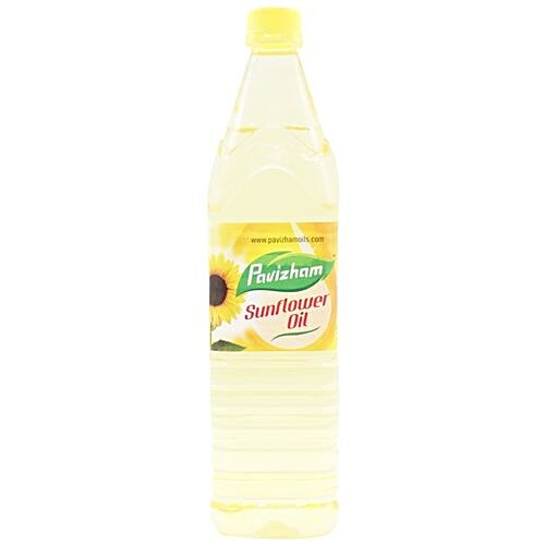 Pavizham Sunflower Oil, 1 L PET Bottle Zero Cholesterol