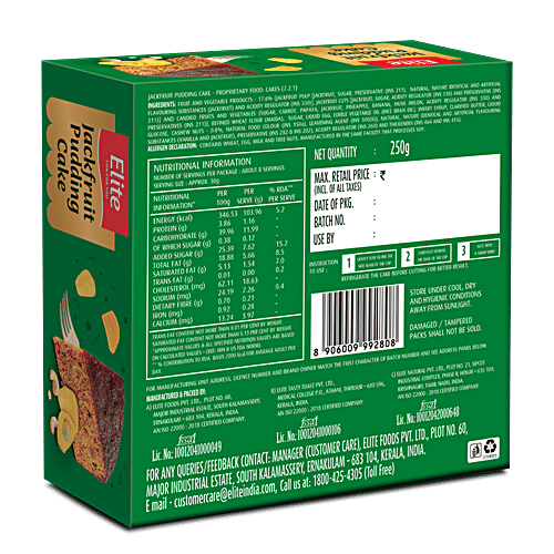 Elite Jackfruit Pudding Cake - Non-Veg, 250 g Box No Trans Fat