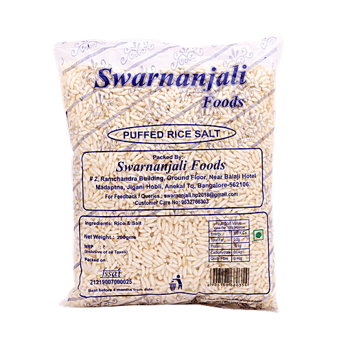 Swarnanjali  Puffed Rice - Salted, 200 g Pouch 
