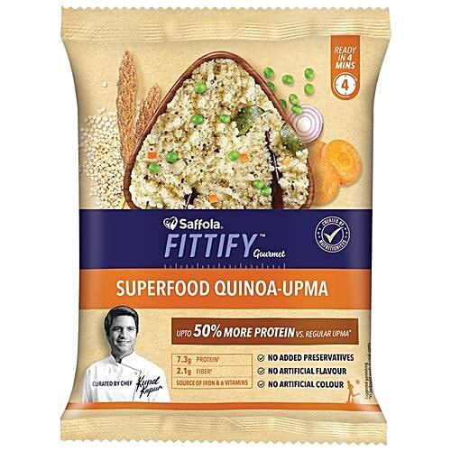 Saffola FITTIFY Gourmet Superfood Quinoa Upma - Power Breakfast, 300 g (Pack of 6) No Added Preservatives & No Cholesterol