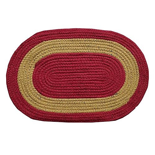 Buy SHAMROCK Door/Floor Mat Oval Mat, Red Online at Best Price of Rs