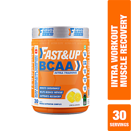 Buy Fast&Up BCAA With Arginine, Glutamine & Muscle Activation Boosters Lime & Lemon Flavour