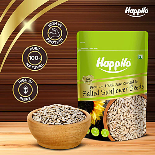 Happilo Premium Roasted & Salted Sunflower Seeds - No Shells, 250 g Pouch Excellent Source of Protein, Gluten Free