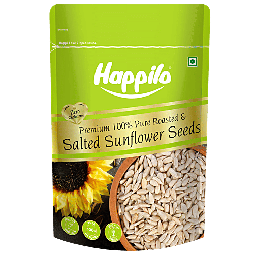 Happilo Premium Roasted & Salted Sunflower Seeds - No Shells, 250 g Pouch Excellent Source of Protein, Gluten Free