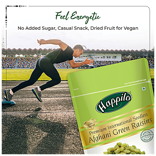Happilo Premium International Seedless Afghani Green Raisins, 200 g Pouch